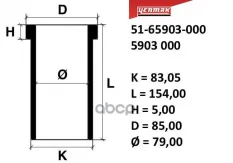 Гильза цилиндра Renault F8Q/F9Q 1.9D/TD =80 [STD] YENMAK арт. 51-65903-000