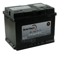 Аккумулятор KORTEX AGM 60А/ч обратная полярность KORTEX арт. AGM560901