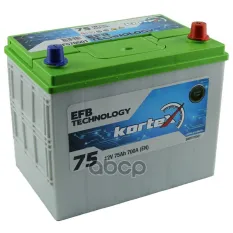 Аккумулятор KORTEX EFB ASIA 75А/ч обратная полярность KORTEX арт. SMF570501