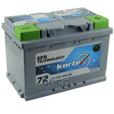 Аккумулятор KORTEX EFB 72А/ч обратная полярность KORTEX арт. SMF572500
