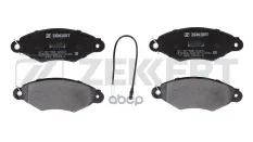 Колодки торм. диск. передн. с датчиком Renault Kangoo 97-  Nissan Kubistar (X76) 03- Zekkert арт. bs-1088