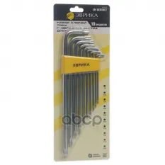 Набор ключей TORX T9-Т50 Г-образных экстрадлинных 10 предметов ЭВРИКА ЭВРИКА арт. ER-15101XLT