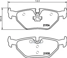 Тормозные колодки дисковые BMW (BRILLIANCE) 3 SERIES (E46) / BMW 3 (E46)  3 convertible (E46)  3 Com HELLA арт. 8db355008-761