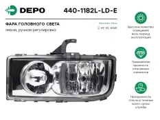 фара! левая MB Actros, Axor Depo арт. 4401182LLDE