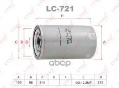ФИЛЬТР МАСЛЯНЫЙ LYNXauto арт. LC721