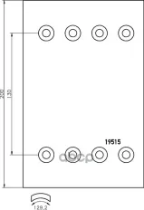 Накладки тормозные STD 19515 19516 DON арт. SJ22231S7340