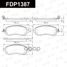 FDP1387 колодки тормозные дисковые! Nissan Teana III 2.5 13> FAP арт. FDP1387