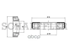 Подшипник ступицы 82.55*146.05*41.28 DAF 75-85CF/95F/95XF 87-98--> Fag арт. K663.653