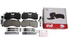 Колодки тормозные дисковые KANN Premium Line (стандарт SAE J 661) на VOLVO/ RVI Midlum (полный р/к +датчик износа) WVA 29181 KANN арт. K004.01.09181