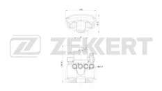 Тормозной суппорт передний правый Ford Focus II  III 04-  Transit 13-  Mazda 3 I  II 03-  5 I  II 05 Zekkert арт. bs-8315
