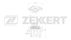 Тормозной суппорт задний левый Ford Focus II 04-  C-Max 13-  Mazda 3 I  II 03-  5 I  II 05-  Volvo S Zekkert арт. bs-8316