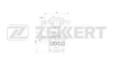 Тормозной суппорт передний правый Chevrolet Spark 05-  Matiz (M200/250) 05-  Daewoo Matiz (M100/150/ Zekkert арт. bs-8327