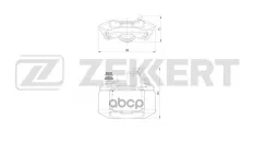 Тормозной суппорт задний правый Mitsubishi Pajero III 00-  Pajero Sport I-III 98- Zekkert арт. bs-8339