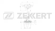 Тормозной суппорт задний правый Ford Mondeo III 00- Zekkert арт. bs-8357