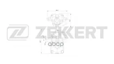 Тормозной суппорт задний левый Peugeot 308 07-  307 00-  Citroen C4 I  II 04-  DS4 11- Zekkert арт. bs-8362