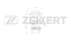 Тормозной суппорт задний левый Toyota Corolla (ZNR10  CUR10) 04-  Avensis (T250) 03- Zekkert арт. bs-8372