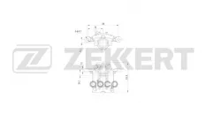 Тормозной суппорт задний правый Toyota Corolla (E120) 01- Zekkert арт. bs-8375