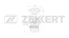 Тормозной суппорт задний правый Mitsubishi Carisma 95-  Volvo S40 98-  V40 98- Zekkert арт. bs-8377