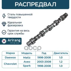 Распредвал Arirang арт. ARG15-3054
