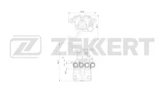 Тормозной суппорт задний правый Honda Accord III-VII 99- Zekkert арт. bs-8353