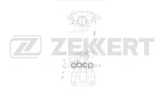 Тормозной суппорт задний левый Ford Transit 06- Zekkert арт. bs-8354