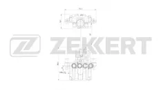 Тормозной суппорт задний правый Renault Laguna II 01-  Espace IV 06- Zekkert арт. bs-8365