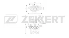 Тормозной суппорт задний правый Mazda 6 I  II 02- Zekkert арт. bs-8379