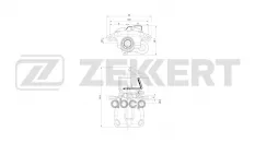 Тормозной суппорт задний левый с электромотором VW Passat VI 07- Zekkert арт. bs-8304