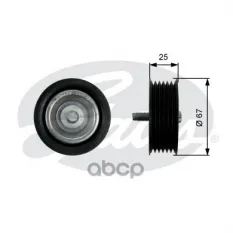 ролик натяжной! MB C216/C218/X218/C207/W212/W166/X166/R231 10> Gates арт. T36434