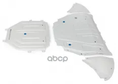 Комплект защит радиатор + картер + КПП + РК + комплект крепежа, Алюминий, Volkswagen Touareg Rival арт. K333.5870.1