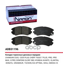 Колодки тормозные дисковые передние Kia Optima 10-15, Sportage II 04-10, Soul I 09-14 / Hyundai Elantra III, Sonata V, Tucson 04-10 / DongFeng 580 17-