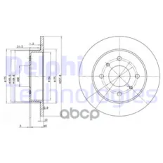 Диск тормозной DELPHI BG2633 (43206-99J01) Delphi арт. BG2633