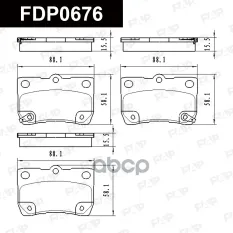Колодки тормозные дисковые задние LEXUS GS (S19) FAP арт. FDP0676