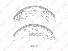 К-т бараб. тормоз. колодок RENAULT Clio II 98-09, Laguna 95-01, CITROEN Xsara 97-00, PEUGEOT 206 98> LYNXauto арт. BS6301