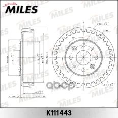 Барабан торм. SPECTRA 1.6 (ИЖ) 05- (DB4288) Miles арт. k111443