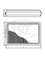 Салонный фильтр VAG A3 -03/G4/BORA SCT арт. sa1144