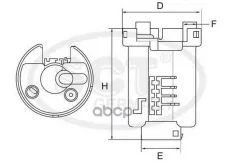 Топливный фильтр MITSUBISHI LANCER/OUTLANDER 03- SCT арт. st6502