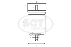 Топливный фильтр FIAT ALBEA 1.2 02- SCT арт. st741