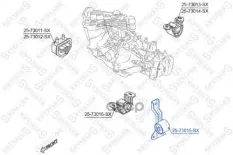 подушка ДВС передняя левая! МКПП Daewoo Lanos 97> Stellox арт. 2573015SX