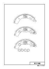 Колодки тормозные барабанные KASHIYAMA K11186 MK KASHIYAMA арт. K11186