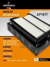 Фильтр воздушный CHERY Tiggo 4, Tiggo 4 PRO, Tiggo 7 (T15), Tiggo 7 PRO (T1E), Tiggo 7 PRO Max, Tigg SENFINECO арт. AP1817