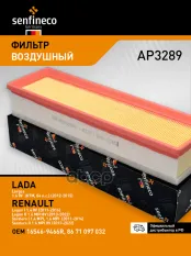 Фильтр воздушный (ваз) largus 1.6 8v (12-15) дв. k7m renault dokker logan i logan ii sandero i sand SENFINECO арт. AP3289