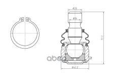 Опора шаровая перед. нижняя L/R S&K арт. SKBJ1122