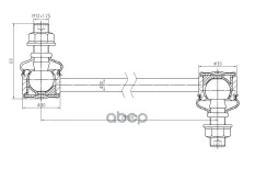 Тяга стабилизатора перед. подв. (металл) L/R S&K арт. SKSL1500