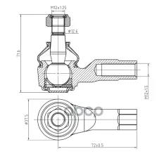 Наконечник рулевой тяги L/R S&K арт. SKTE1091