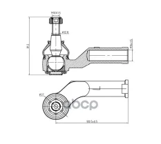 Наконечник рулевой тяги L S&K арт. SKTE2037