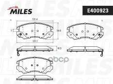Колодки тормозные CHERY TIGGO 8 PRO/8/7PRO 3JS - передние Miles арт. e400923