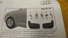 Брызговик передний Audi Q7 4M