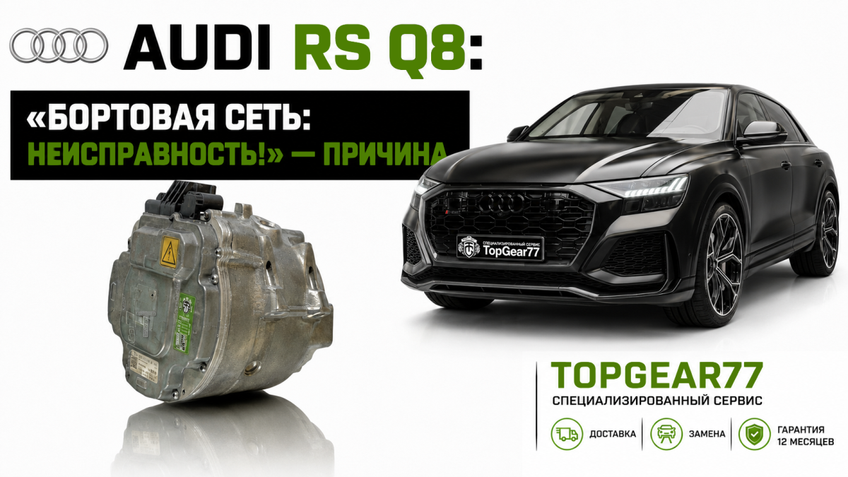 Audi RS Q8: «Бортовая сеть: Неисправность!» — причина