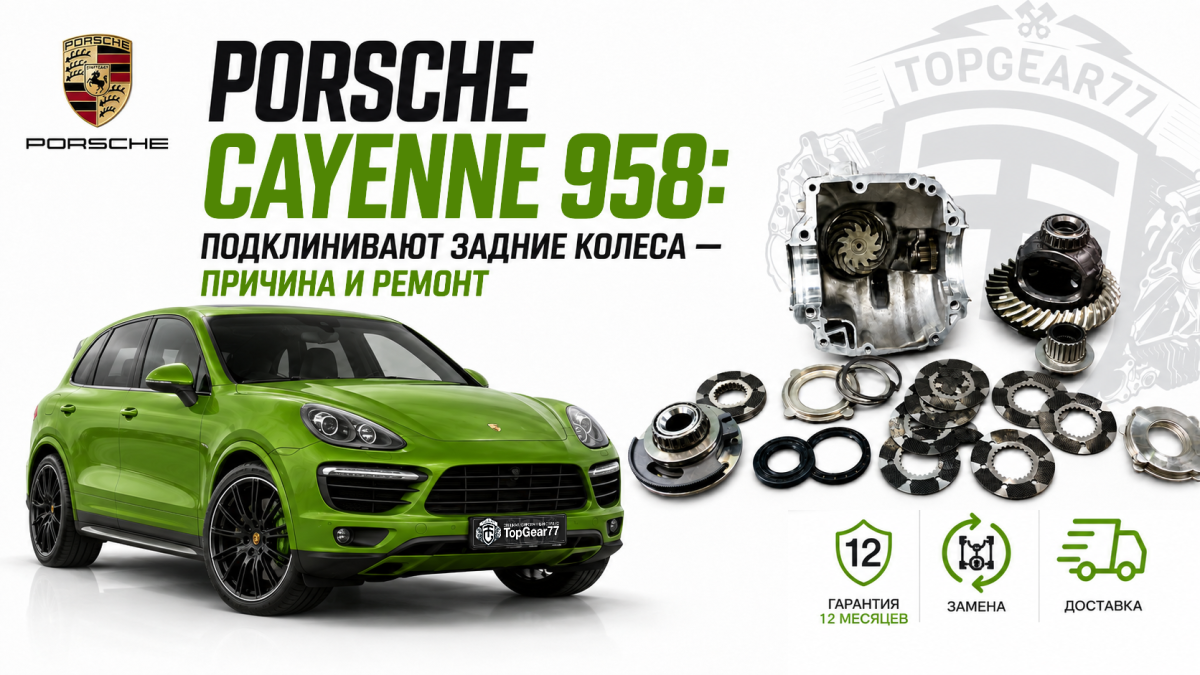 Porsche Cayenne 958: диагностика, подклинивают задние колеса — причина и ремонт